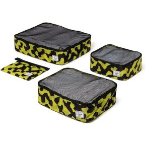 Herschel Supply Co. Kyoto Packing Cubes, Shadow Pixel Lime Punch, Standard, 7.2L