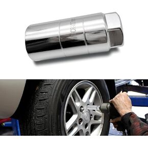 1 PC Car Oil Pressure Switch Disassembly Sleeve Socket, 45# Steel Hex Drive Design Square Interface Oil Pressure Socket Wrench, Auto Repair Accessories, Suitable for Most Models (Silver)