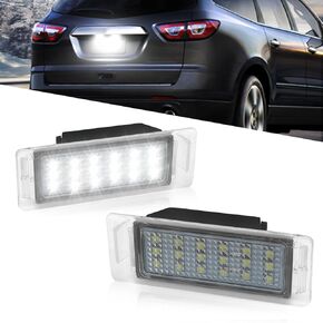 LESAUCE LED License Plate Light For 2010-2017 Chevy Corvette SS Equinox Impala Traverse Cadillac GMC Terrain Buick, 6000K White, Tag Lamp Assembly Replacement, Pack of 2