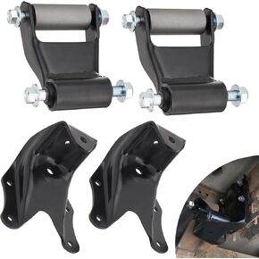 2Sets Rear Leaf Spring Shackle Hanger Bracket kit Replacement 722-101 Compatible with Ford Bronco/F-150/F-250/F-350 1980-1996, E0TZ5776A E0TZ-5776-A