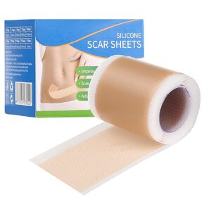 Silicone Scar Sheets 1.57" x 19.68" Silicone Skin Patches C Section Recovery Extra Long Silicone Scar Tape Scar Removal Strips Tummy Tuck Tape for Acne Scars C-Section Keloid