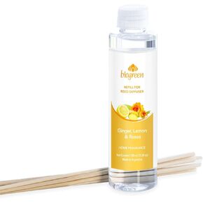 Refill for Reed Diffuser – Ginger, Lemon & Roses – 3.38 fl oz