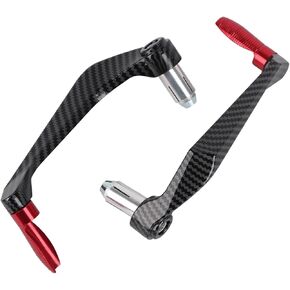 Motorcycle Lever Guard, 7/8 inch Universal Motorcycle Brake Clutch Lever Protector, Red, Aluminum Alloy, 6.7 x 2 inches