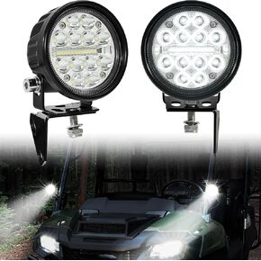 SAUTVS A-Pillar LED Pod Lights for Honda Pioneer 700-2 700-4 2014-2025 Accessories, Front Auxiliary Lights with Mounting Bracket & Wiring Harness, Plug and Play, 2PCS