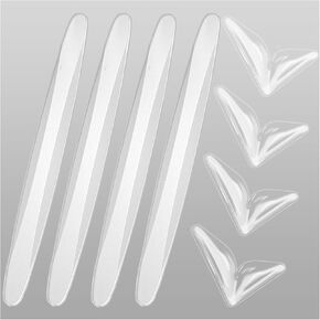 8 Pcs Car Door Edge Guards Anti-Collision Bumper Guard Protectors Suit for Most Cars, SUVs, RVs, Soft and Durable PU Car Side Door Protector, Self-Adhesive and Easy to Install, Black in Kuwait