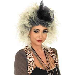 fun shack 80s Pop Diva Wig, Mullet Wigs for Women, 80s Wigs for Women Big Hair, Blonde 80s Wig Women, 80s Rock Band Costume