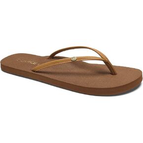 Cobian Nias Bounce Comfortable Beach Flip Flop Skinny Strap Sandals for Women, Tan, 10