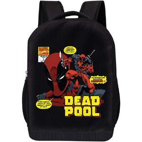 حقيبة ظهر Marvel Comics Classic Deadpool - حقيبة سوداء سوداء 16 بوصة (Deadpool 1)