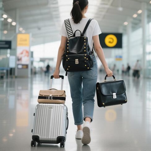 2-in-1 Travel Belt Adjustable Travel Belt Add a Bag Bungees Over Handle Suitcases with Elastic Bungees Hands-Free Accessories for Luggage Straps Airport Carry On Bag Essential Accessories in Saudi Arabia