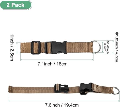 2-Pack Add A Bag Luggage Strap, Adjustable Suitcase Belt for Connecting Handbag/Backpack/Jacket, Luggage Connector [Brown] in Saudi Arabia