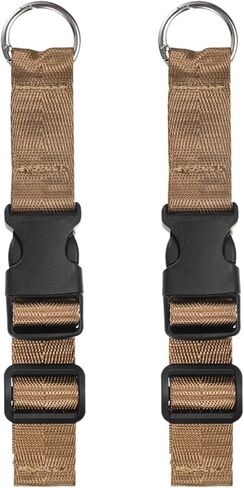 2-Pack Add A Bag Luggage Strap, Adjustable Suitcase Belt for Connecting Handbag/Backpack/Jacket, Luggage Connector [Brown] in Saudi Arabia