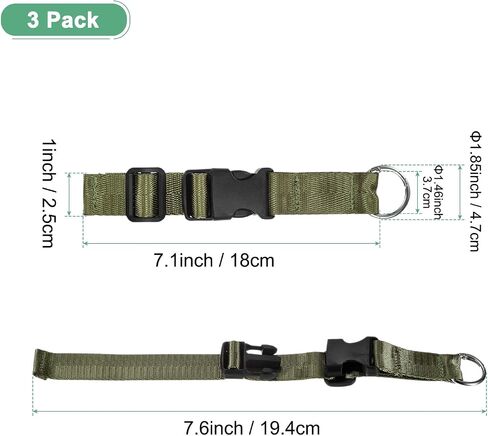3-Pack Add A Bag Luggage Strap, Adjustable Suitcase Belt for Connecting Handbag/Backpack/Jacket, Luggage Connector [Dark Green] in Saudi Arabia