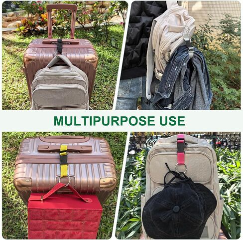 3-Pack Add A Bag Luggage Strap, Adjustable Suitcase Belt for Connecting Handbag/Backpack/Jacket, Luggage Connector [Dark Green] in Saudi Arabia