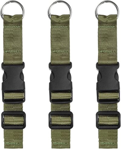 3-Pack Add A Bag Luggage Strap, Adjustable Suitcase Belt for Connecting Handbag/Backpack/Jacket, Luggage Connector [Dark Green] in Saudi Arabia