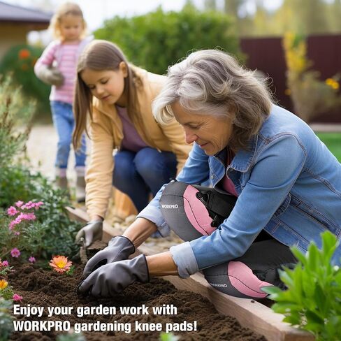 WORKPRO Garden Knee Pads, Flooring Kneepads with Foam Padding, Comfortable Kneeling Cushion for Gardening, House Cleaning, Construction Work, 7.87"*6.75"*3" in Kuwait