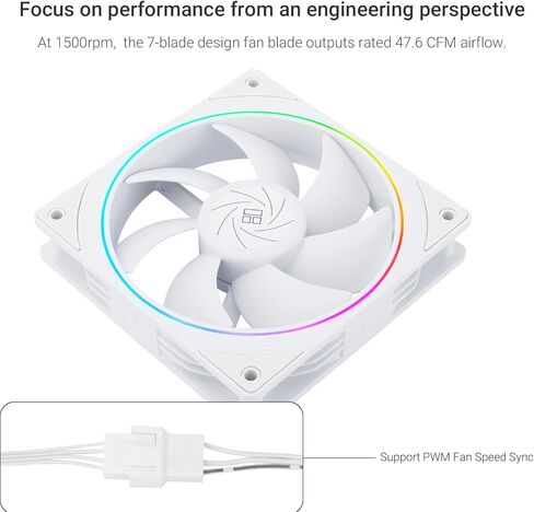 ثيرمال رايت مروحة تبريد وحدة المعالجة المركزية TL-S12 مقاس 120 ملم تاتي مع تأثير اضاءة ARGB مروحة كمبيوتر صامتة بي دبليو ام مع سرعة 1500 دورة في الدقيقة، مروحة تبريد وحدة المعالجة المركزية اسود (اسود، in Kuwait