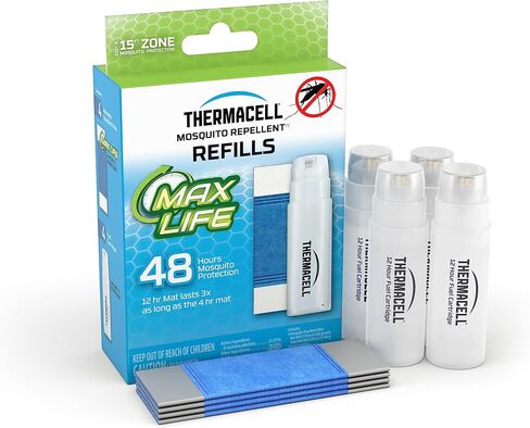 Thermacell Mosquito Repellent Refills; Compatible with Any Fuel-Powered Thermacell Repeller; Highly Effective, Long Lasting, No Spray, No Scent, No Mess; 15 Foot Zone of Mosquito Protection in Kuwait