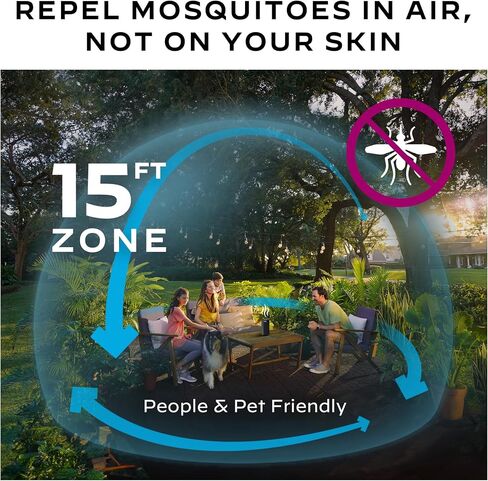 Thermacell Mosquito Repellent Refills; Compatible with Any Fuel-Powered Thermacell Repeller; Highly Effective, Long Lasting, No Spray, No Scent, No Mess; 15 Foot Zone of Mosquito Protection in Kuwait