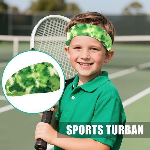 9 Pcs Tie Dye Kids Boys Headbands Athletic Sweatbands Boys Headbands for Kids Children Headbands Football Headband Youth Kids Sweat Bands Sweat Absorbing Elastic Hairband in Saudi Arabia