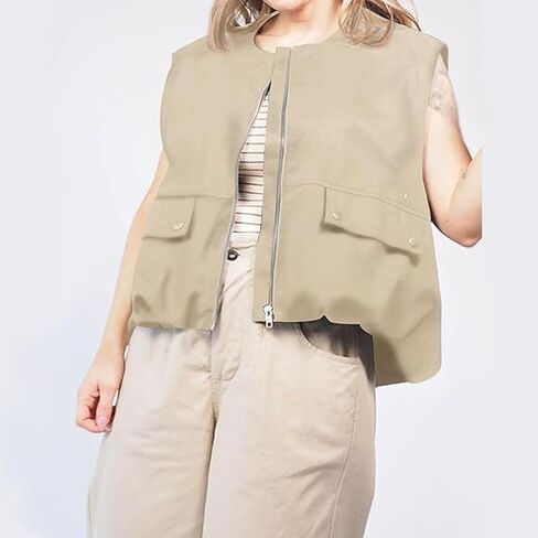 سترة من البضائع الضخمة ذات الحجم الكلي سترة بلا أكمام خفيفة الوزن ، قمم أزياء أزياء الصيف ، الزي غير الرسمي ، الزي غير الرسمي in Kuwait