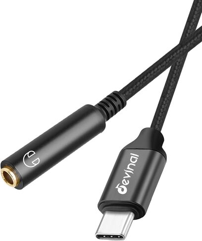 ديفينال كيبل صوت 1/4 انش الى USB C، كيبل صوت تي ار اس انثى 1/4 انش الى USB-C، محول سلك ستيريو 6.35 ملم الى USB نوع سي، مطلي بالذهب بطول 1 قدم in Kuwait