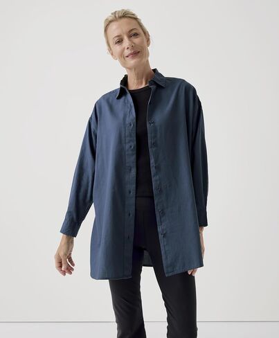 Pact Organic Cotton Women's Lightweight Oversized Shirt in Kuwait