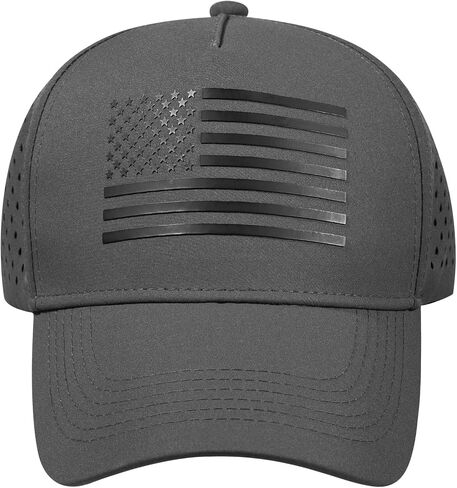 American Flag Trucker Hats, Waterproof Baseball Cap for Men Women, Quick-Dry Mesh Breathable Adjustable Fit Snapback Hat in Kuwait