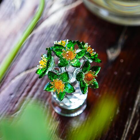 تمثال أزهار بلوري ملون مع قاعدة مركزية مركزية مركزية للزهور متعددة الألوان in Kuwait