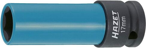 HAZET 903SLG-22 1/2 inch impact socket, 22 mm AF, external hexagonal traction profile, for aluminum rims, color-coded plastic sleeve green in Kuwait