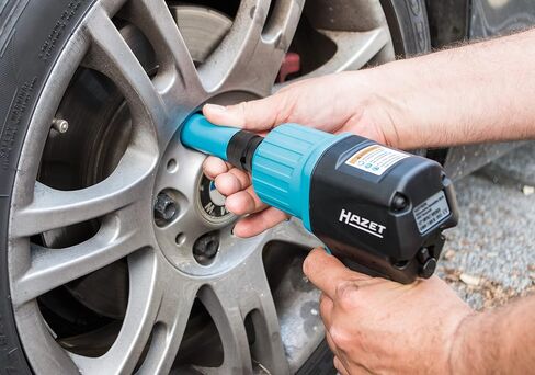 HAZET 903SLG-22 1/2 inch impact socket, 22 mm AF, external hexagonal traction profile, for aluminum rims, color-coded plastic sleeve green in Kuwait