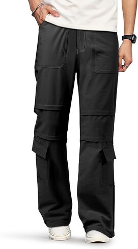 GINGTTO Mens Casual Cargo Pants Y2k Pants Men Baggy in Saudi Arabia