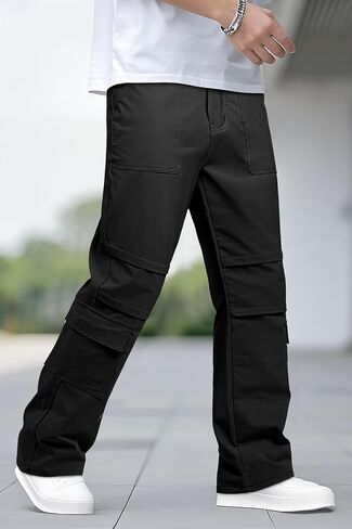 GINGTTO Mens Casual Cargo Pants Y2k Pants Men Baggy in Saudi Arabia