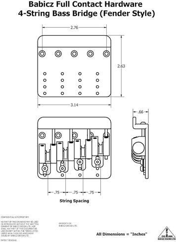 4-String Bass Bridge Chrome, Original Series (FCH4CHP) in Saudi Arabia