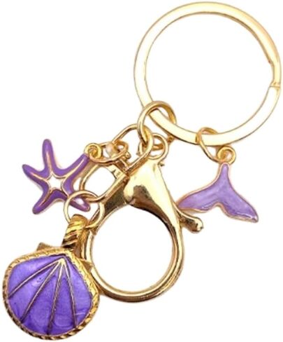Pingyongchang Cartoon Seashell Starfish -keykain لطيف المحيط موضوع المينا سلسلة هدايا العطلة in Saudi Arabia