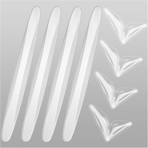 8 Pcs Car Door Edge Guards Anti-Collision Bumper Guard Protectors Suit for Most Cars, SUVs, RVs, Soft and Durable PU Car Side Door Protector, Self-Adhesive and Easy to Install, Black in Kuwait