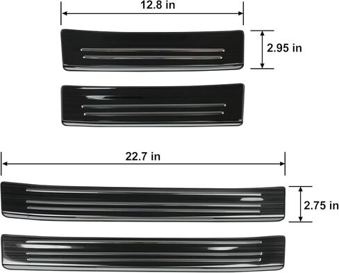 4PCS Door Sill Protector Compatible with Mazda 2017-2025 CX5 CX-5 Accessories Black Brushed Stainless Steel Material Auto Door Entry Guards in Kuwait