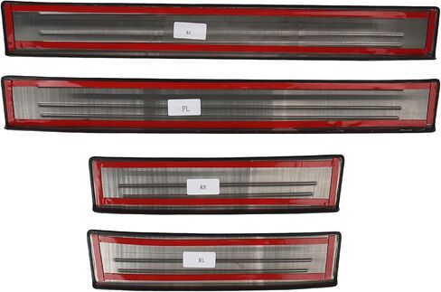 4PCS Door Sill Protector Compatible with Mazda 2017-2025 CX5 CX-5 Accessories Black Brushed Stainless Steel Material Auto Door Entry Guards in Kuwait