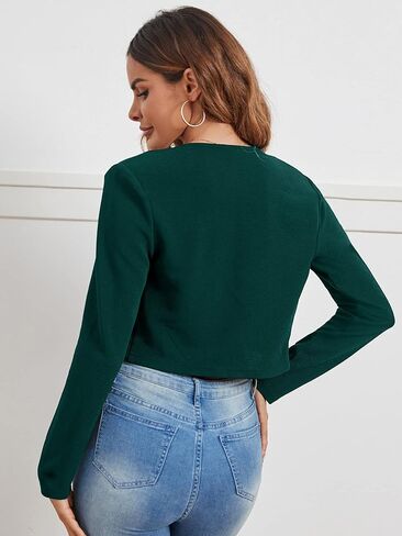 Milumia Business Casual Blazers for Women Open Front Crop Lightweight Jacket Shrug Outwear in Saudi Arabia