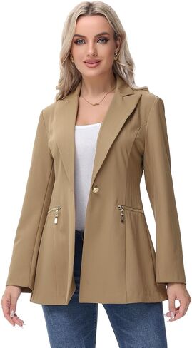 MODFUL Women's Casual Open Front Blazer Jacket for Lady with Notch Lapel Work Office Outfit in Kuwait
