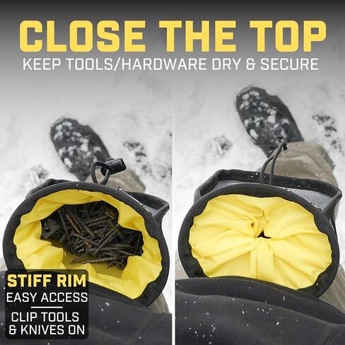 Joey Pouch | Clip-On Tool Belt Bag for Tools, Screws, and Nails - Great for an Electrician, HVAC Tech, Plumber, Carpenter, Contractor, Handy Man, and Any Tradesperson Who Wears a Small Utility Pouch in Kuwait