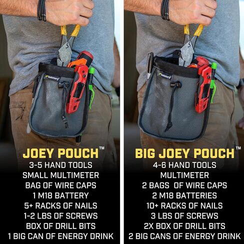 Joey Pouch | Clip-On Tool Belt Bag for Tools, Screws, and Nails - Great for an Electrician, HVAC Tech, Plumber, Carpenter, Contractor, Handy Man, and Any Tradesperson Who Wears a Small Utility Pouch in Kuwait