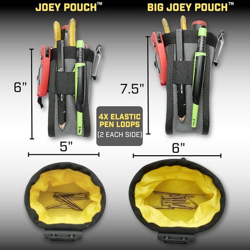Joey Pouch | Clip-On Tool Belt Bag for Tools, Screws, and Nails - Great for an Electrician, HVAC Tech, Plumber, Carpenter, Contractor, Handy Man, and Any Tradesperson Who Wears a Small Utility Pouch in Kuwait
