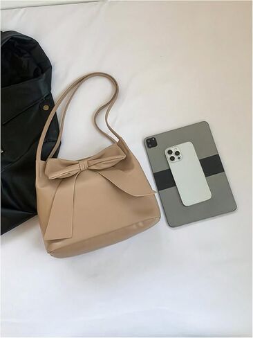 Verdusa Women's PU Leather Shoulder Tote Bags Bow Satchel Purses in Kuwait