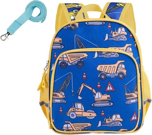 12 Inch Kids Toddler Preschool Travel Backpack Cute Cartoon Backpack For Girls Boys Baby School Bag for Ages 2-4 Daycare Travel Bags for Outdoor Sports Lightweight Anti-Loss(Blue excavator) in Saudi Arabia