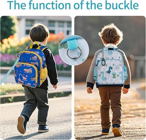 12 Inch Kids Toddler Preschool Travel Backpack Cute Cartoon Backpack For Girls Boys Baby School Bag for Ages 2-4 Daycare Travel Bags for Outdoor Sports Lightweight Anti-Loss(Blue excavator) in Saudi Arabia