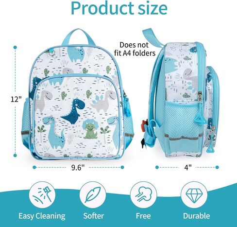 12 Inch Kids Toddler Preschool Travel Backpack Cute Cartoon Backpack For Girls Boys Baby School Bag for Ages 2-4 Daycare Travel Bags for Outdoor Sports Lightweight Anti-Loss(Blue excavator) in Saudi Arabia