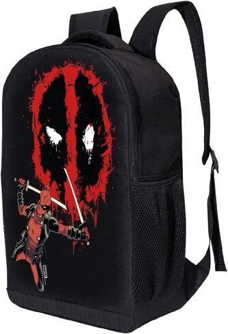 Marvel Comics Classic Deadpool Backpack - Black Knapsack 16 Inch Padded Bag (Deadpool 1) in Saudi Arabia
