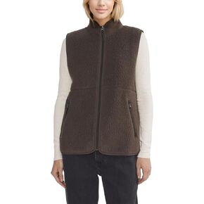 Womens Fuzzy Fleece Vest Casual Warm Sleeveless Zip Up Sherpa Vest Jacket with Pockets for Fall/Winter