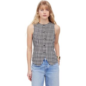 Madewell Women's Bayley Vest-Gingham
