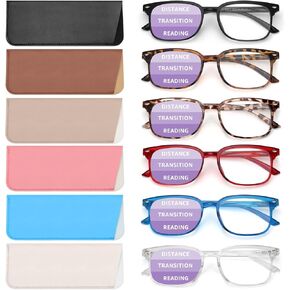 NOVIVON 6 Pack Reading Glasses for Women/Men, Bifocal, Progressive, Readers for Women/Men, Eye glasses
